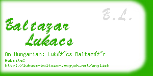baltazar lukacs business card